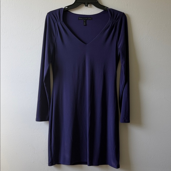 WHITE HOUSE BLACK MARKET Long Sleeve Jersey Stretch Dress Purple, Women’s Small - Picture 2 of 15